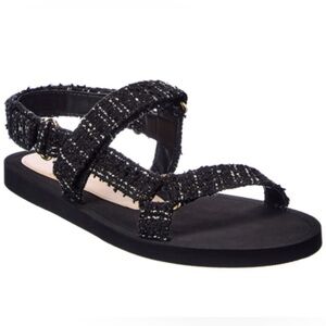 Stuart Weitzman | NWOT - Vail Sport Sandal - Black/Metallic Tweed - Size 9